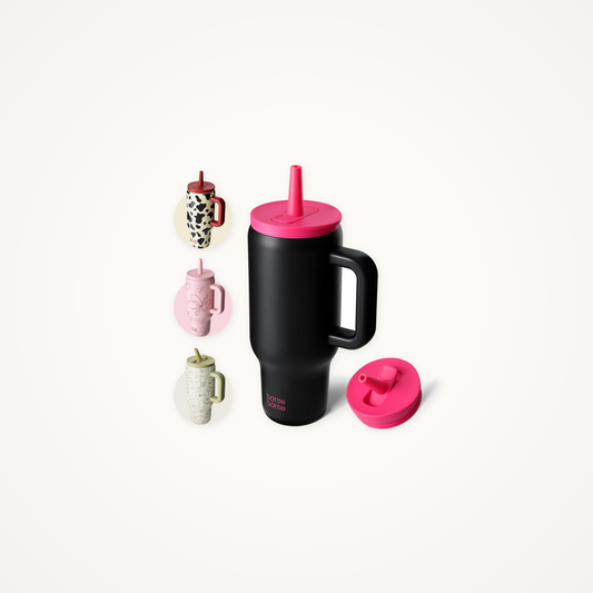 30 oz Insulated Tumbler with Straw and Handle