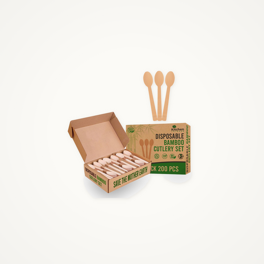 Disposable Bamboo Spoons (200-Pack)