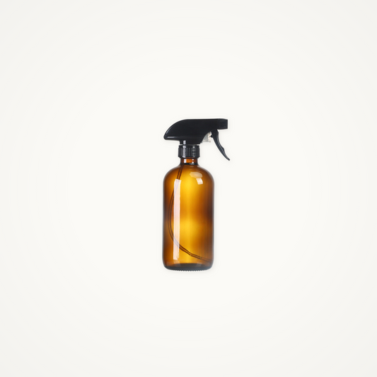 Empty Amber Glass Spray Bottle
