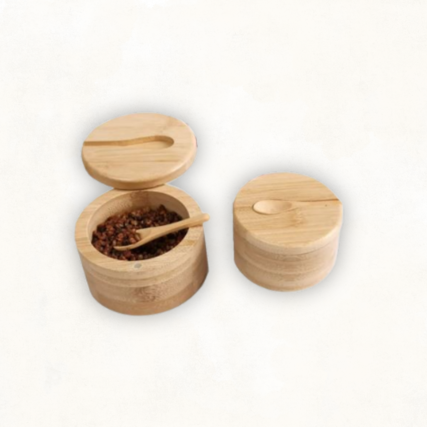 Bamboo Container Condiment Storage