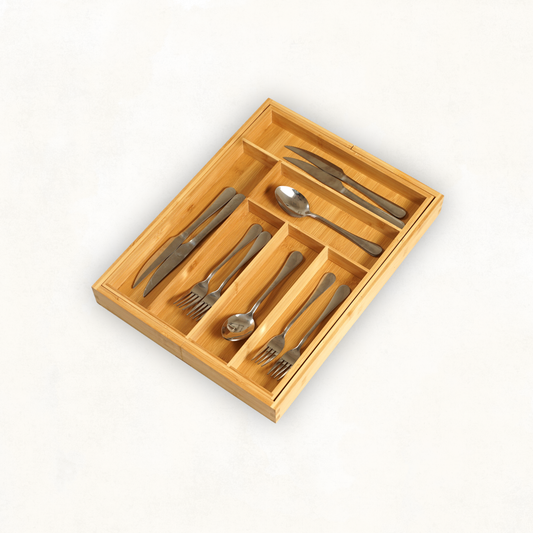 Bamboo Cutlery Organizer