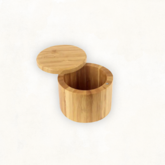 Round Bamboo Spice Box