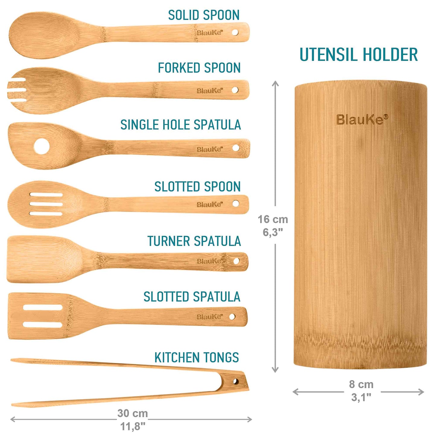 Bamboo Kitchen Utensil Set