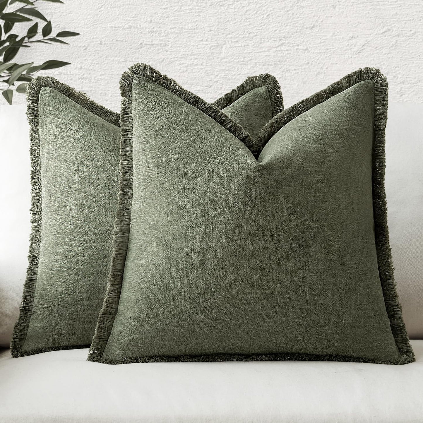 Boho Linen Pillow Covers